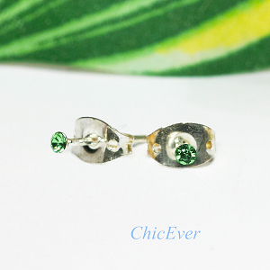 20x Mini-Ohrstecker mini 8307 - grün